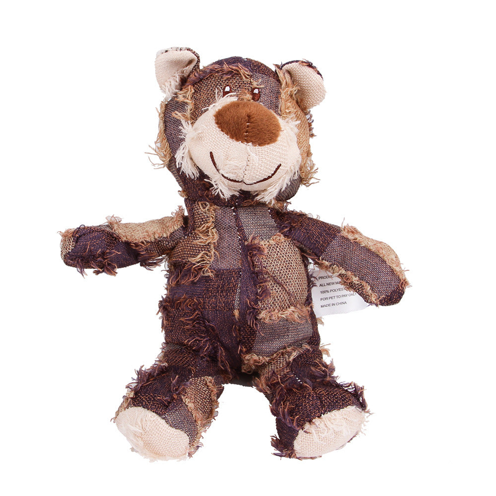 Indestructible & Interactive Bear Dog Toy For Aggressive Chewers