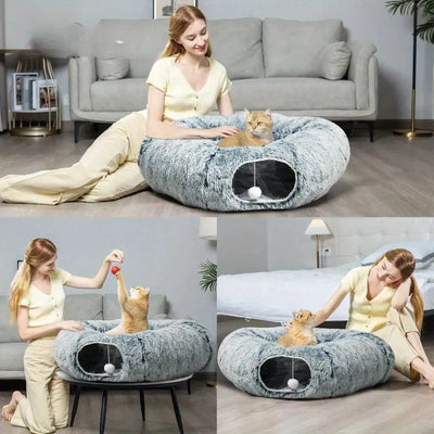 Cat Tunnel Bed for Under Christmas Tree