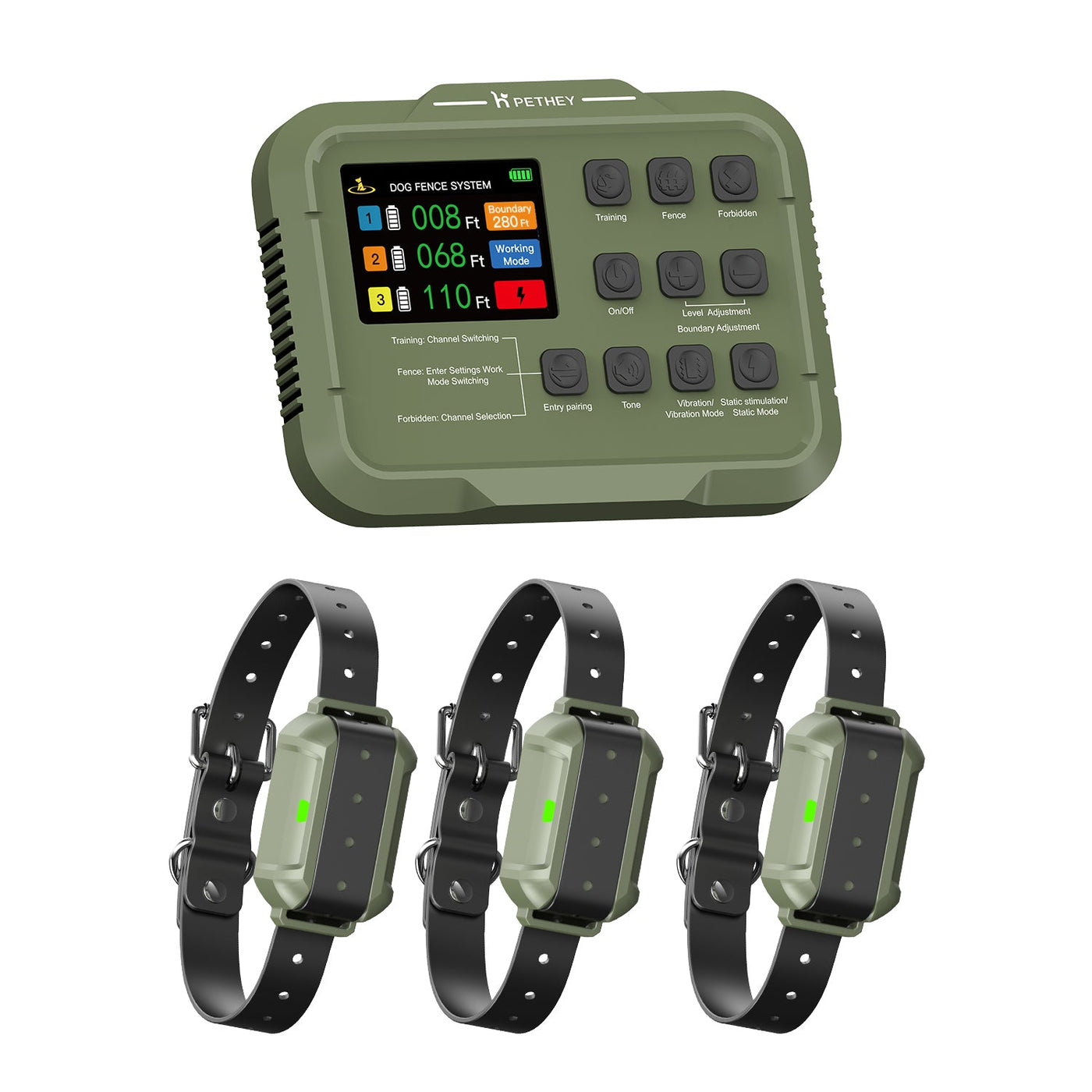 PetHey 3-in-1 Waterproof Wireless Dog Fence-F910Plus