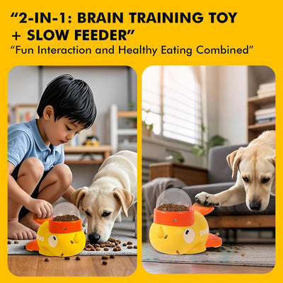 Interactive Duck-Shaped Dog Slow Feeder Puzzle Toys