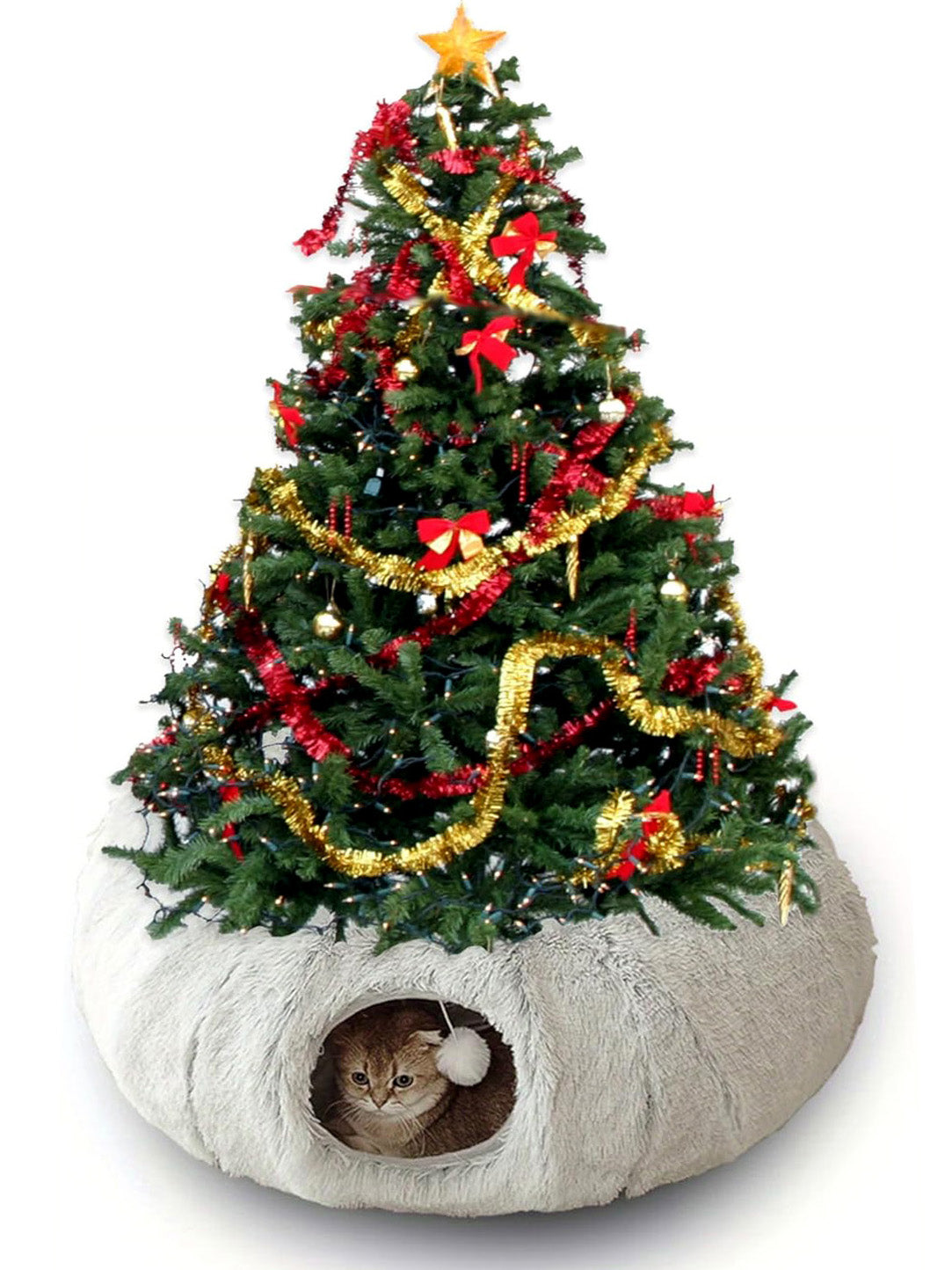 Cat Tunnel Bed for Under Christmas Tree