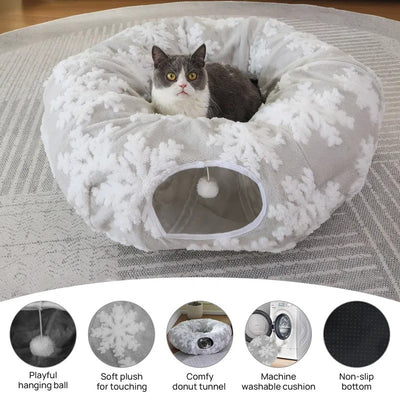 Cat Tunnel Bed for Under Christmas Tree