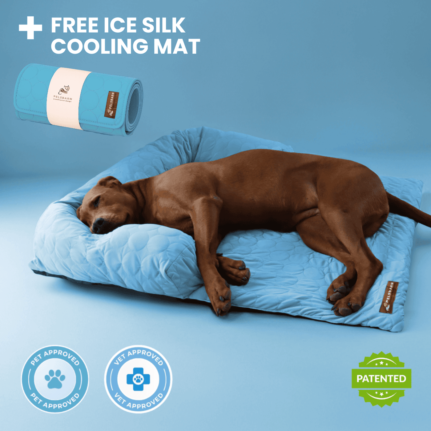 Pelsbarn Cooling Bed (4x more effective) + FREE Cooling Mat