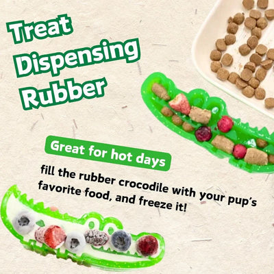 Slow-Feed Chew & Fetch Crocodile Dog Toy