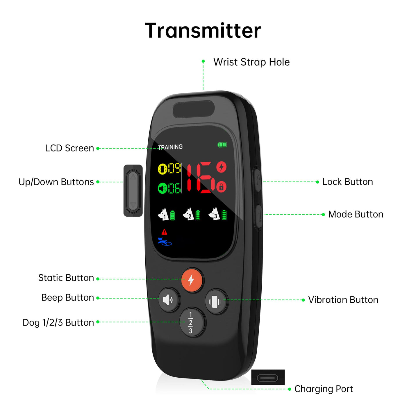 PetHey 2-in-1 Dog Training Collar-T800