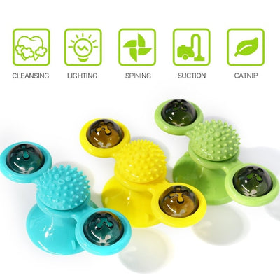 Interactive Windmill Cat Toys with Catnip
