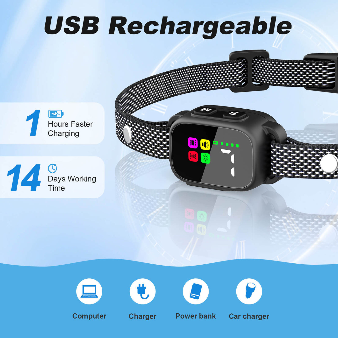 Masbrill No-Shock Bark Collar – Smart, Safe & Humane for Small and Medium Dogs