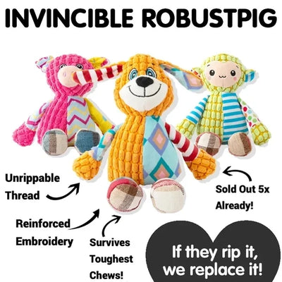 Immortal Squeaky Plush Toy for Aggressive Chewers -Small and Medium Dogs