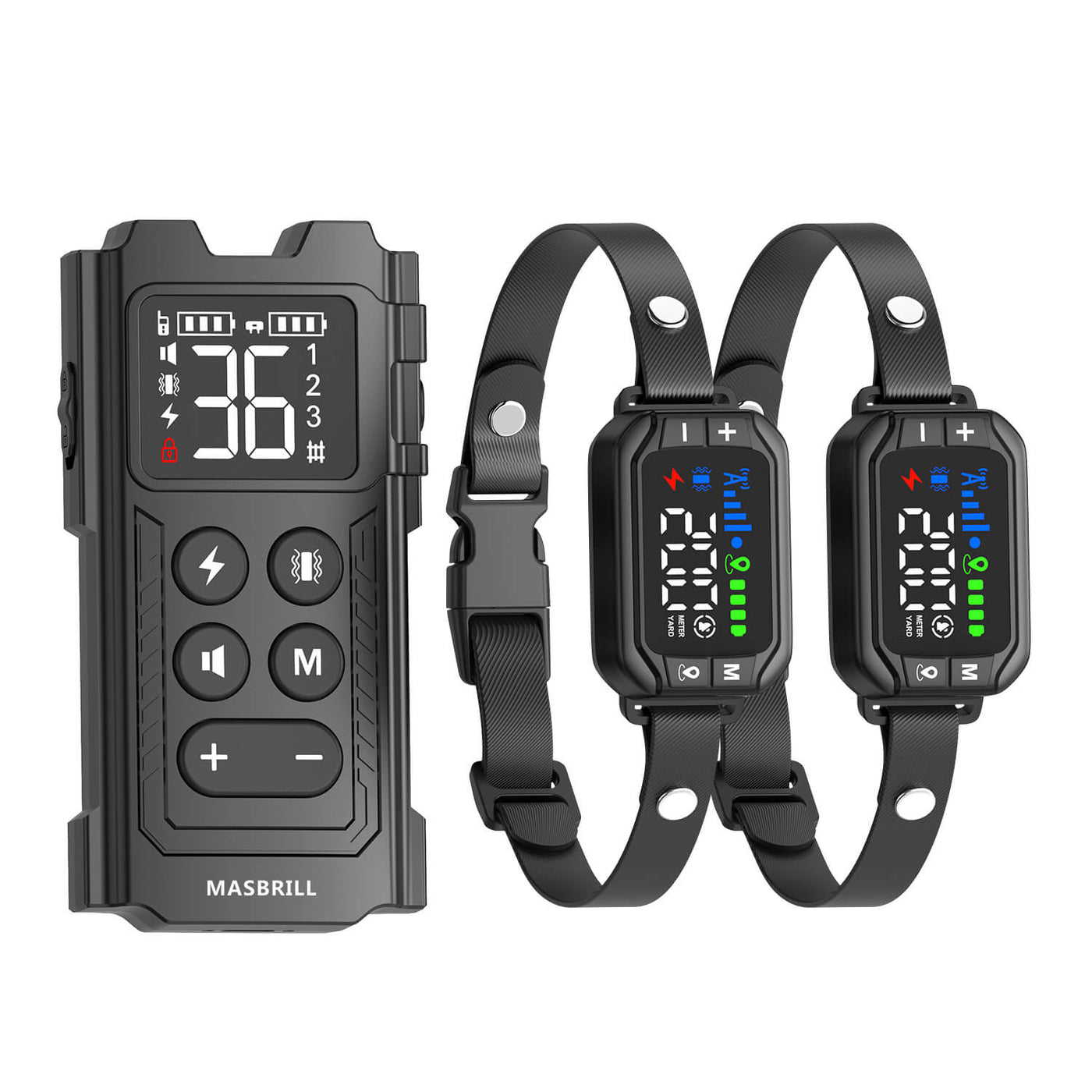 Masbrill 2 in 1 GPS Wireless Dog Fence & Remote Training Collar-G725