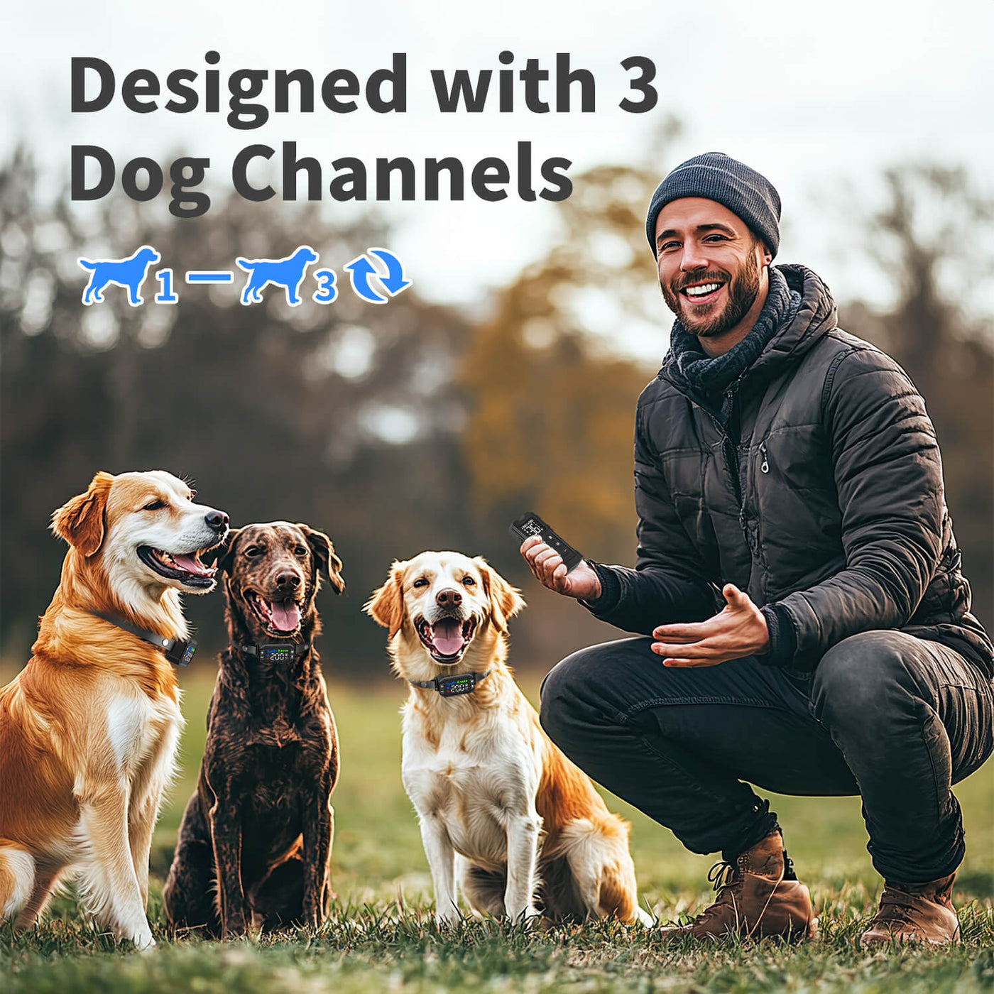 Masbrill 2 in 1 GPS Wireless Dog Fence & Remote Training Collar-G725
