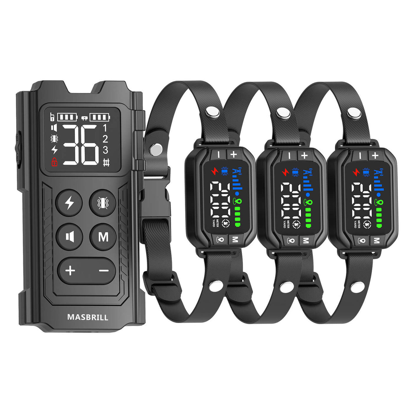 Masbrill 2 in 1 GPS Wireless Dog Fence & Remote Training Collar-G725
