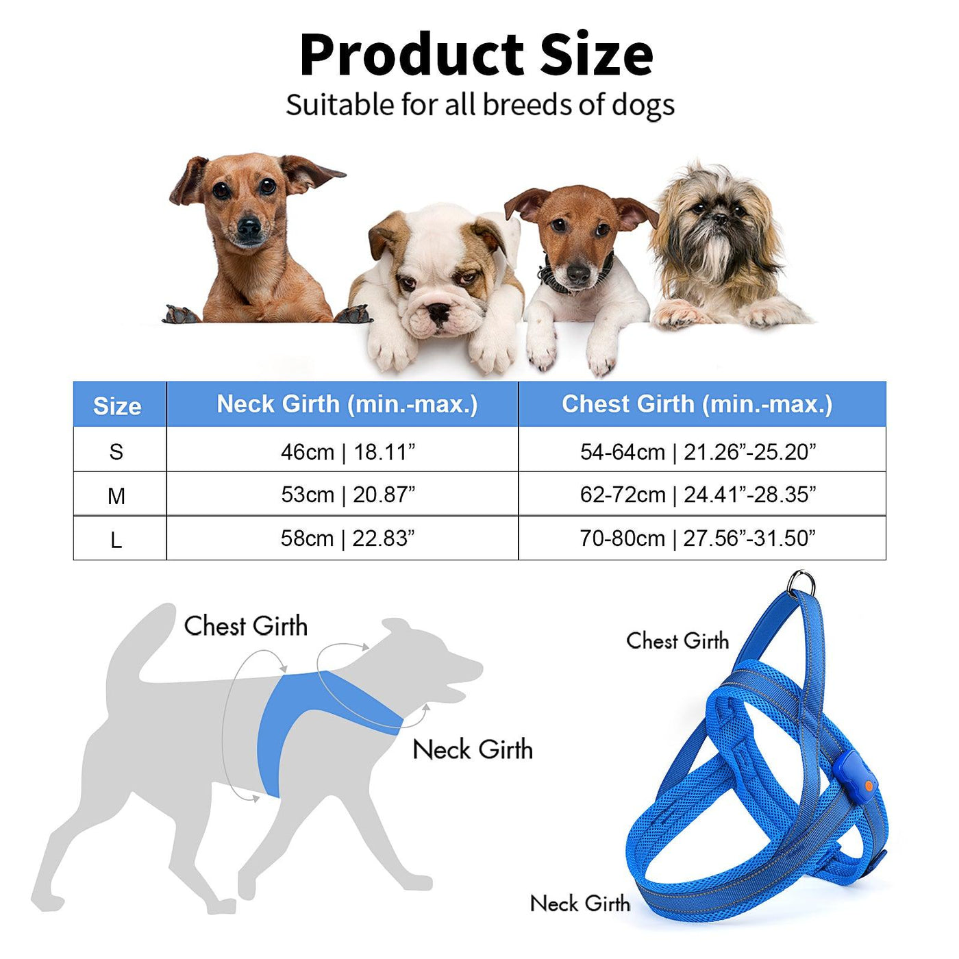 MASBRILL Custom made LED dog harnesses