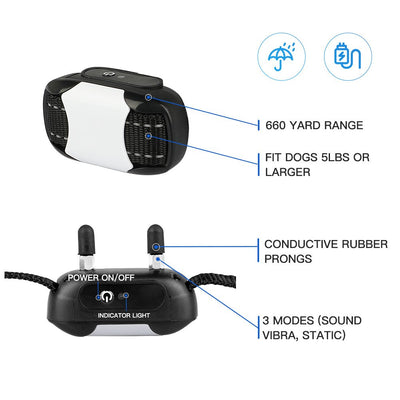 MASBRILL Dog Training Collar Rechargeable IPX7 Waterproof-913-2000ft