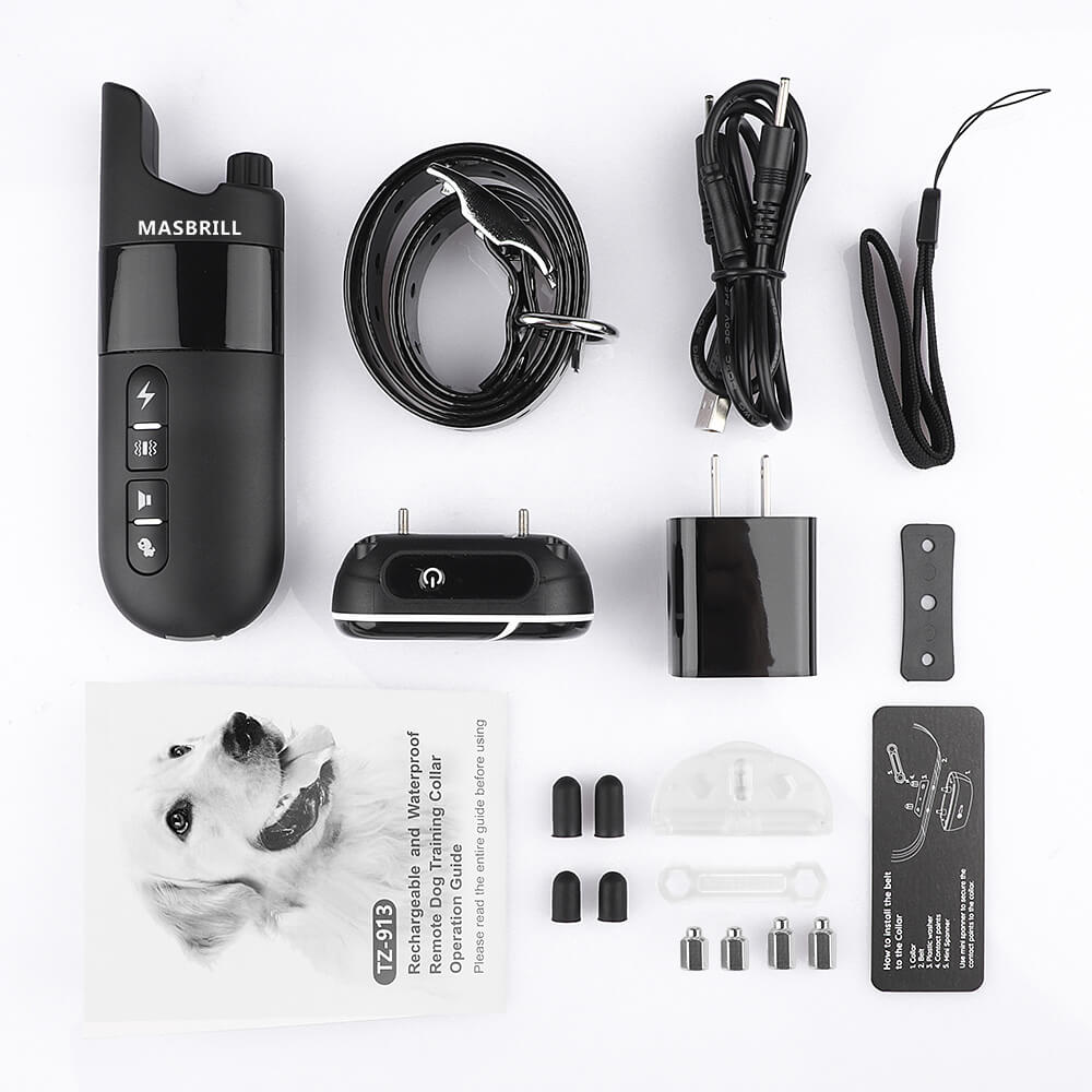 MASBRILL Dog Training Collar Rechargeable IPX7 Waterproof-913-2000ft