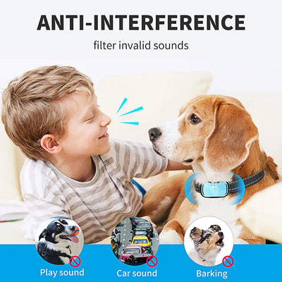 Masbrill No Shock Small Dog Bark Collar Most Humane Stop Barking Collar Control Device-PET687V