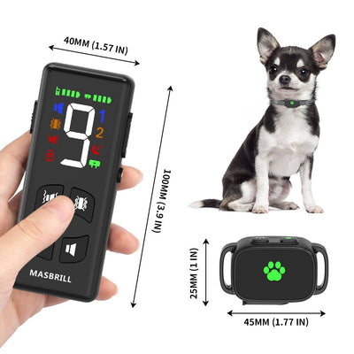 MASBRILL No Shock Small Dogs Training Collar With Remote – 2500FT RANGE - 927