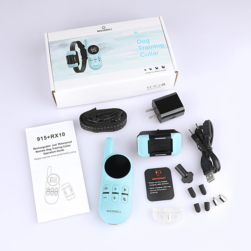 MASBRILL Rechargeable Electric Dog Training Collar Shock Collar With Remote-915