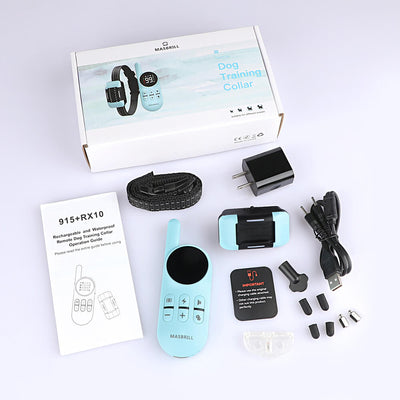 MASBRILL Rechargeable Electric Dog Training Collar Shock Collar With Remote-915