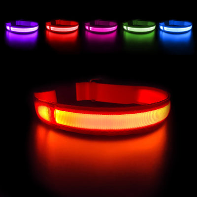 MASBRILL Rechargeable Waterproof Light-Up Dog Collar