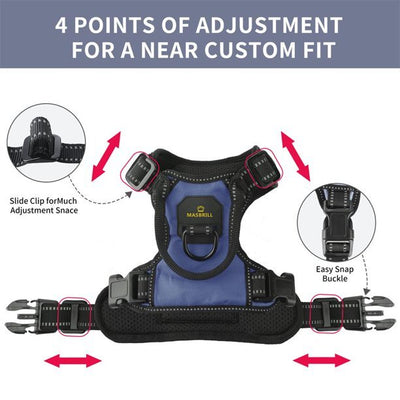 MASBRILL Reflective Dog Harness No Pull with Handle