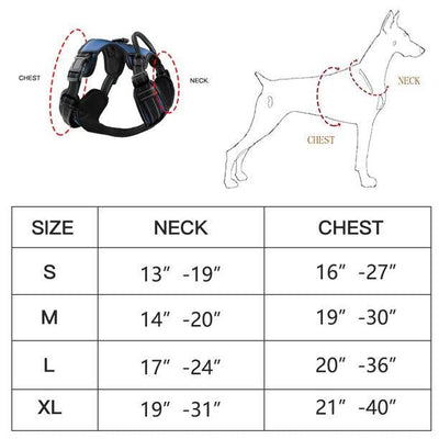 MASBRILL Reflective Dog Harness No Pull with Handle