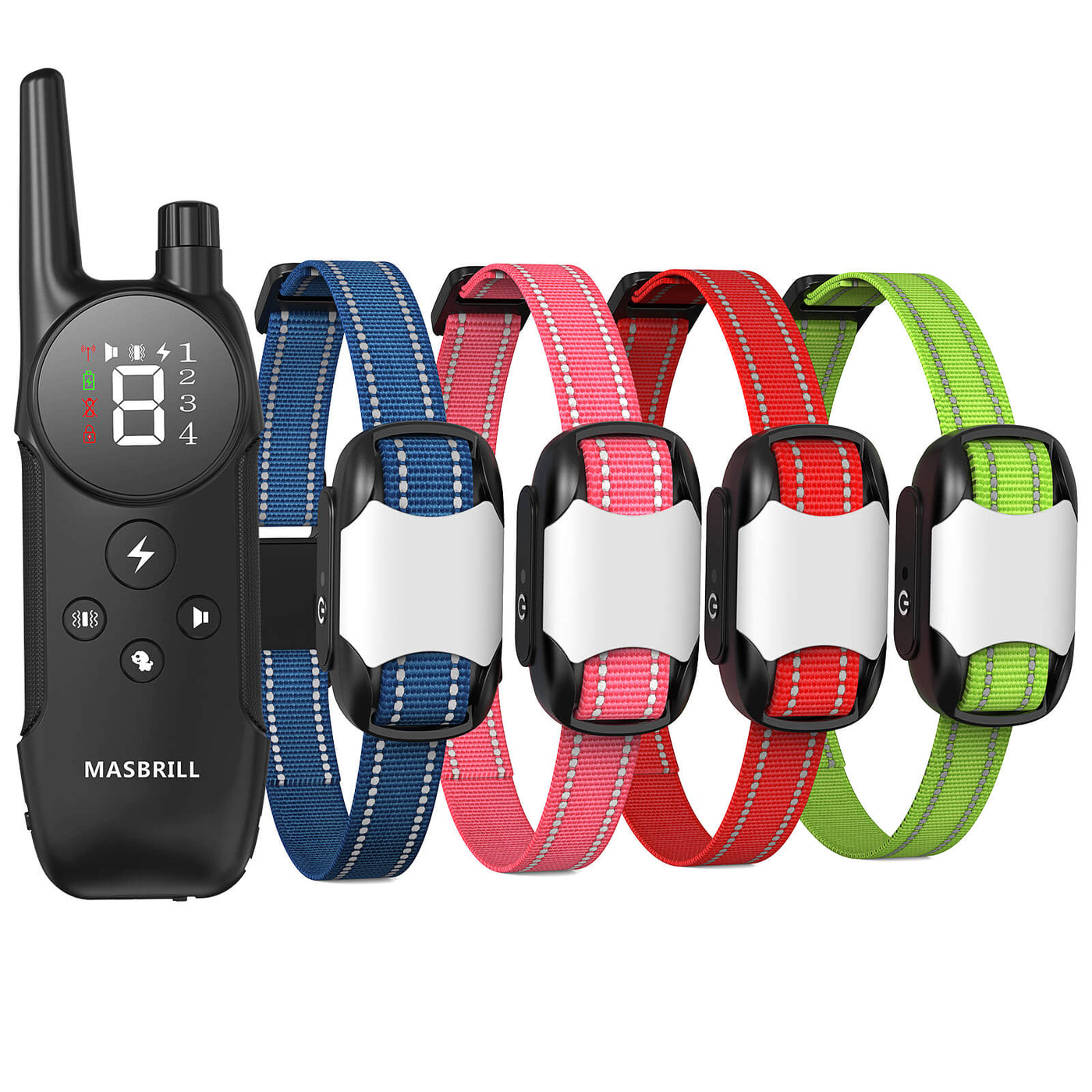 MASBRILL Remote Training Collar for 4 Dogs – 2000FT Range