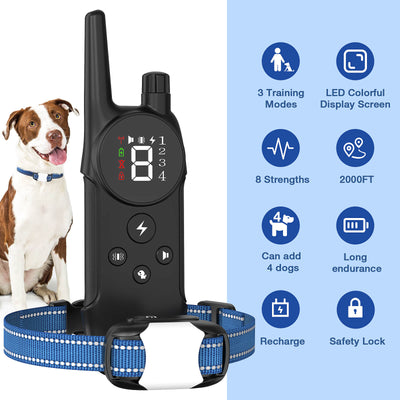 MASBRILL Remote Training Collar for 4 Dogs – 2000FT Range