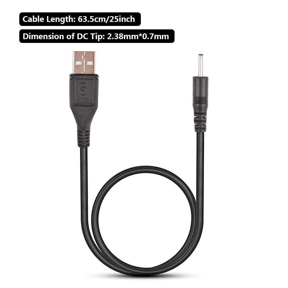 Masbrill Replacement DC Charging Cable with Charger - Rechargeable Dog Training Collar, No Barking Collar, Led Flashing Light Up Collar