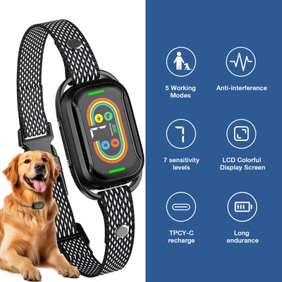 Masbrill Smart Bark Collar for Large Medium Dogs