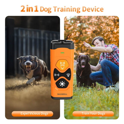 MASBRILL Ultrasonic Dog Training & Bark Control Device