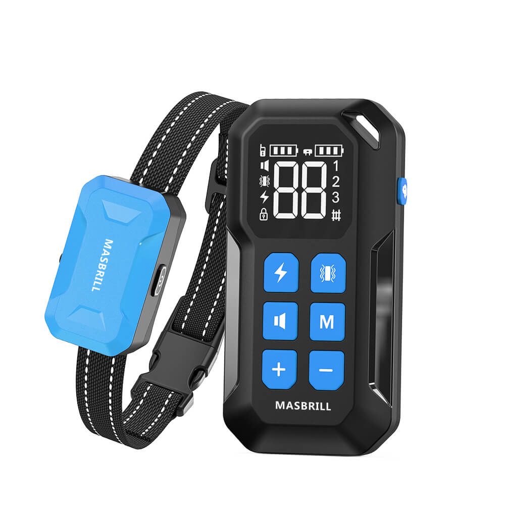 MASBRILL Wireless Dog Fence 2 in 1 Electric Fence for 3 Dogs Training Collar