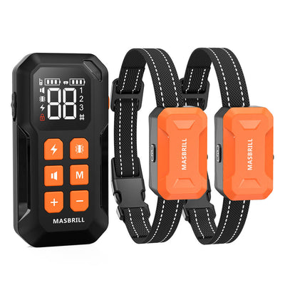 MASBRILL Wireless Dog Fence 2 in 1 Electric Fence for 3 Dogs Training Collar