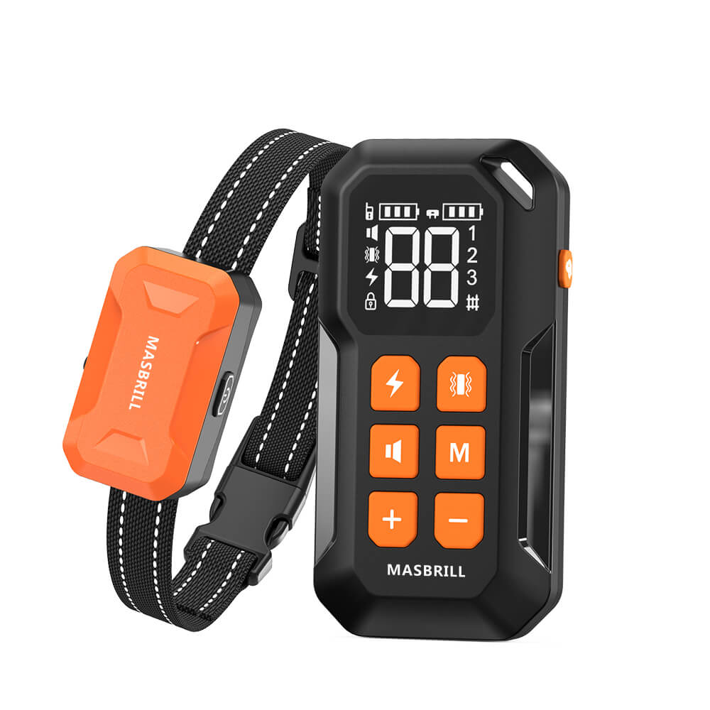 MASBRILL Wireless Dog Fence 2 in 1 Electric Fence for 3 Dogs Training Collar