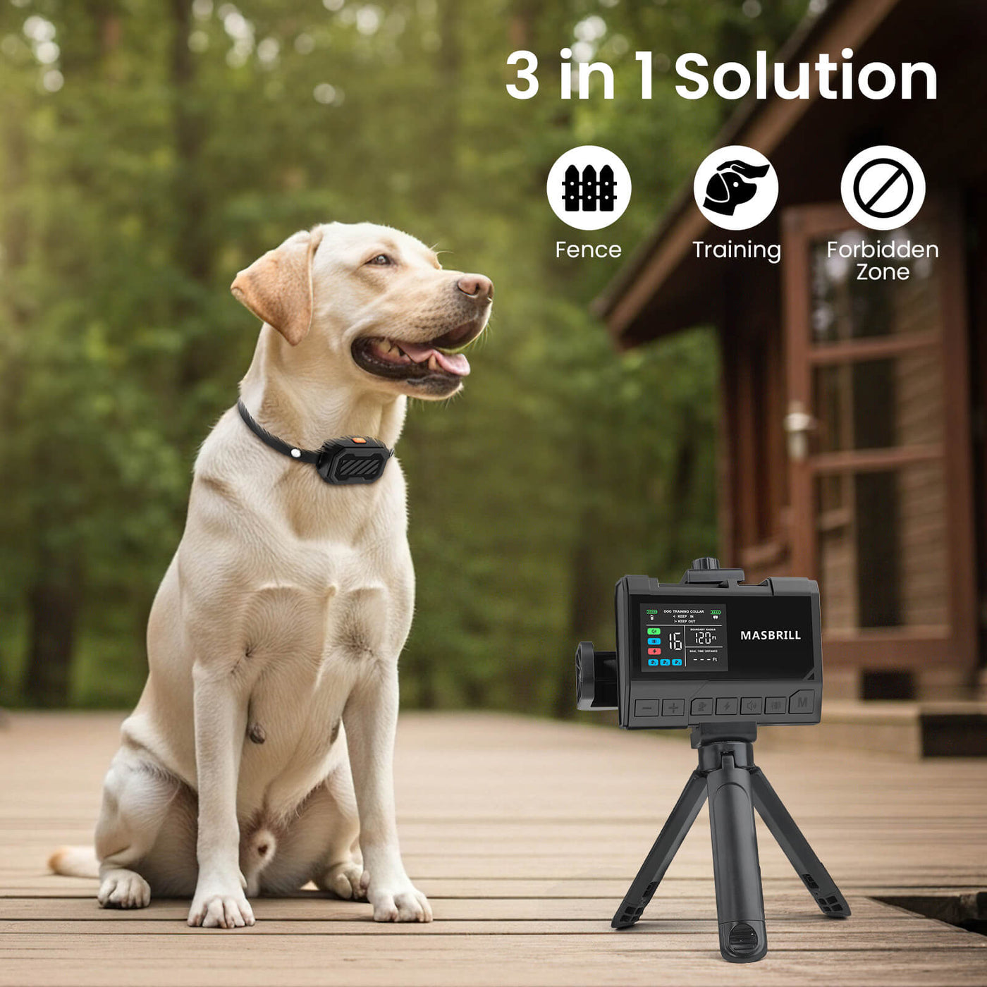 MASBRILL 3 IN 1 WIRELESS DOG FENCE-F383 | Pre-Sale, Ships Within 15 Days